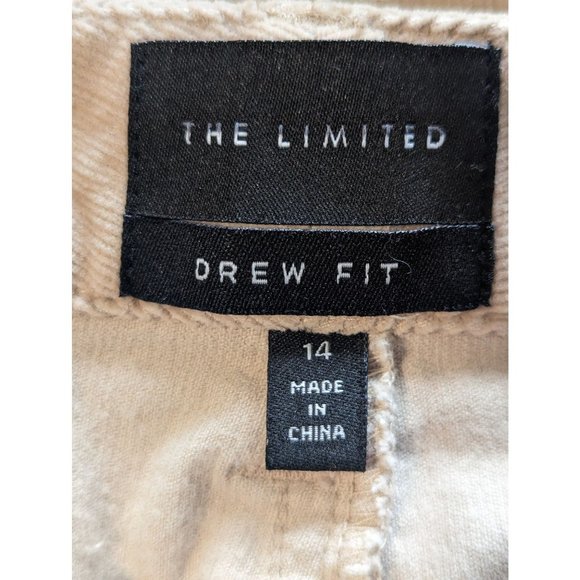 The Limited Drew Fit Tan Corduroy Pants Straight Leg Office wear Classic sz 14S - Picture 6 of 9